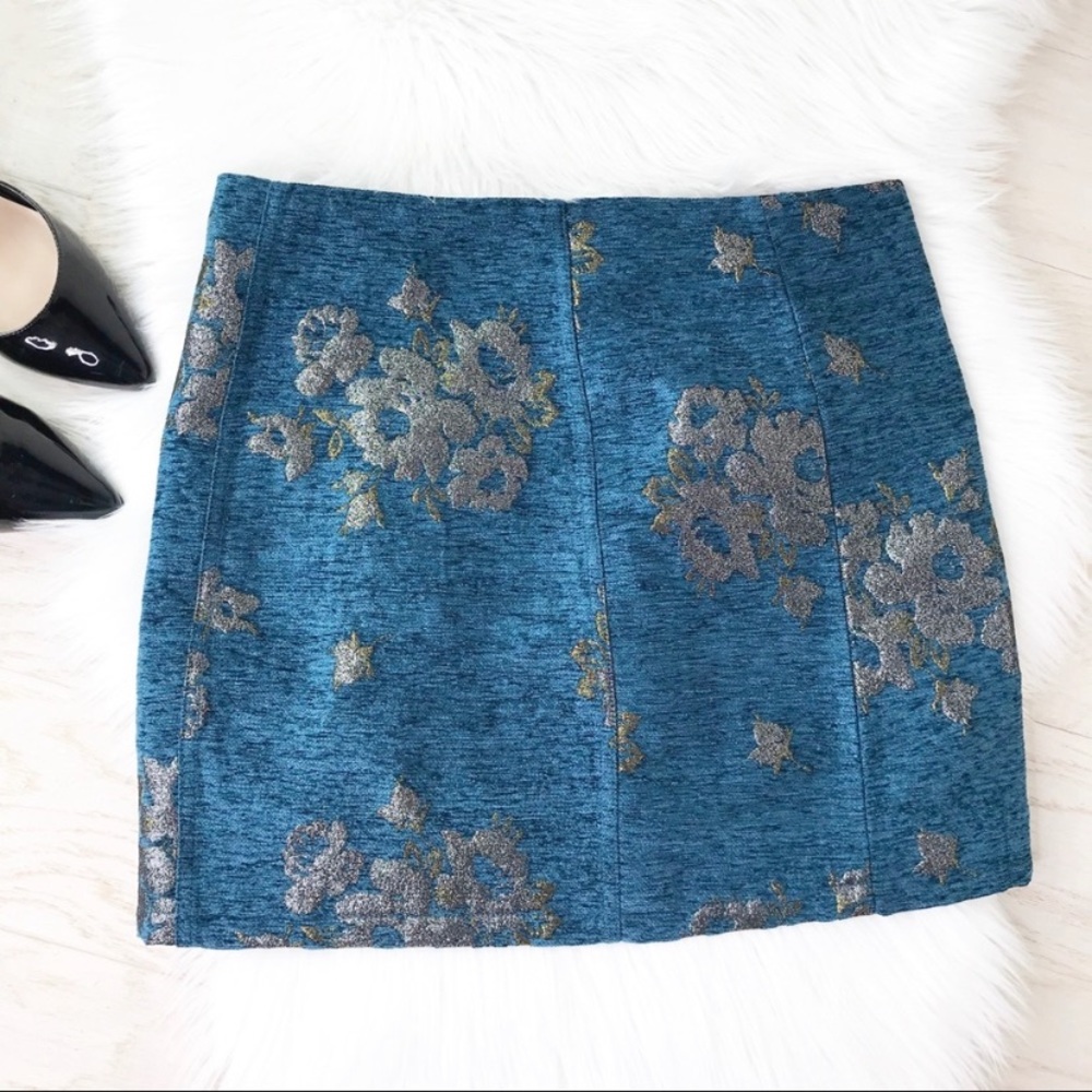 FREE PEOPLE Dark Turquoise Zip Down Back Mini 8